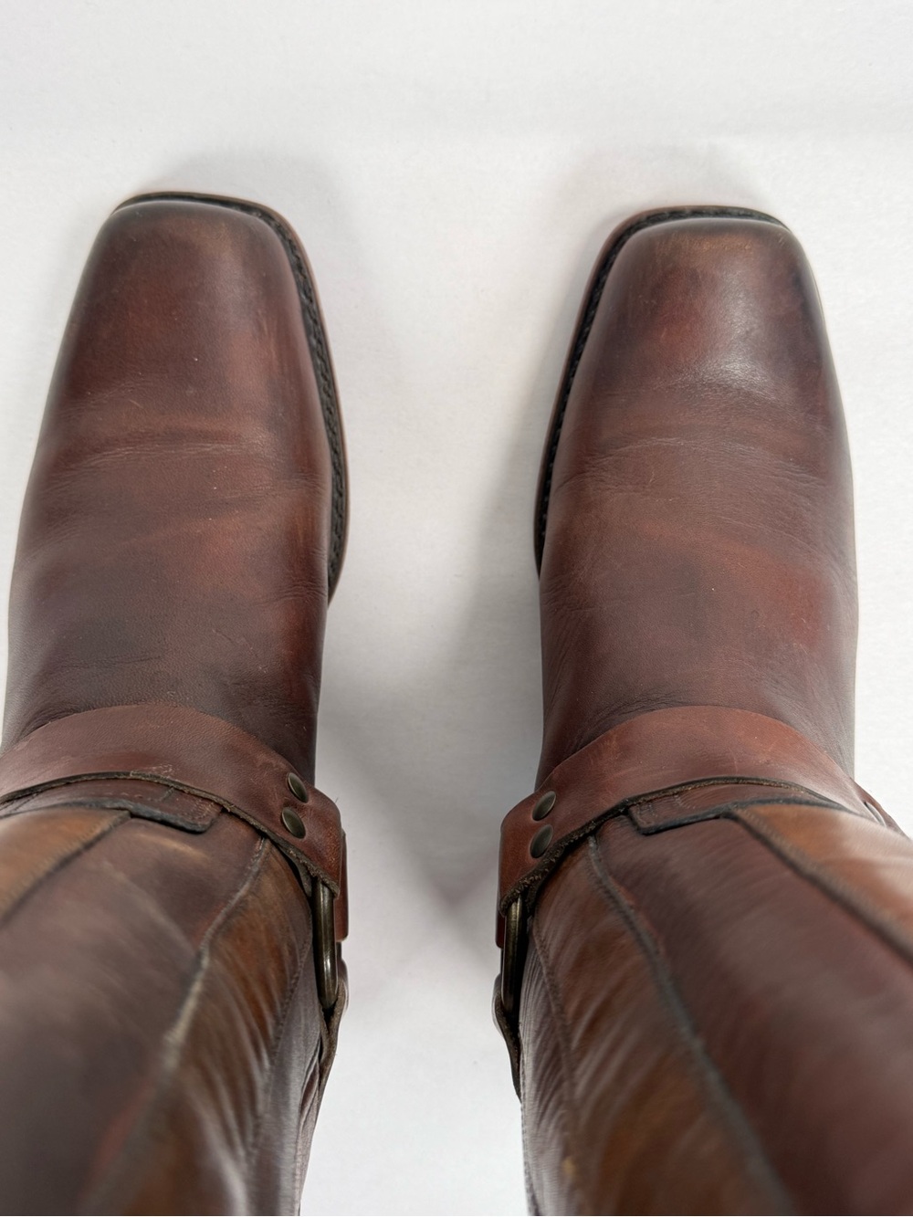 Women’s Frye Harness Boots Size 8 M Brown Leather 150th 75158-DBN Made In USA - Picture 7 of 16